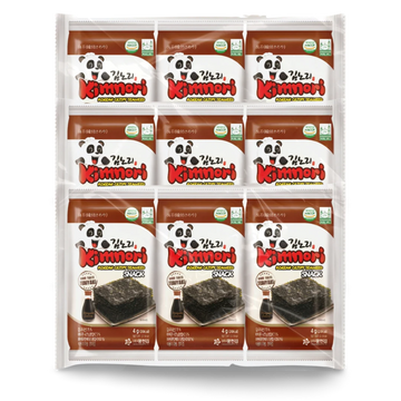 Kjøp 3stk. Kimnori Seasoned Seaweed Teriyaki, 3x4g (12g) på nett - Fodda.no Asiatiske nettbutikk
