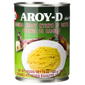 Kjøp Aroy-D Bamboo Shoot (Strips) in Water, 540g på nett - Fodda.no Asiatiske nettbutikk