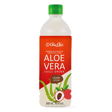 Kjøp ChinChin Aloe Vera and Lychee Juice Drink, 500ml på nett - Fodda.no Asiatiske nettbutikk