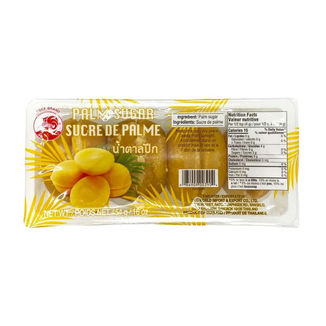 Kjøp Cock Brand Palm Sugar, 454g på nett - Fodda.no Asiatiske nettbutikk