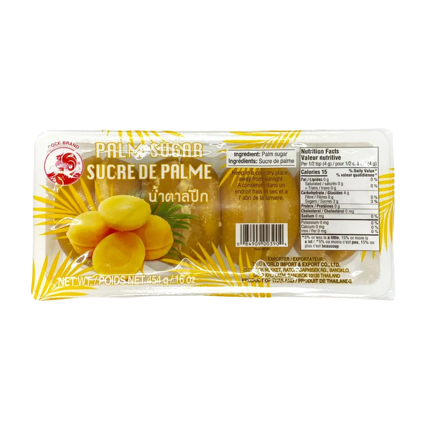 Kjøp Cock Brand Palm Sugar, 454g på nett - Fodda.no Asiatiske nettbutikk