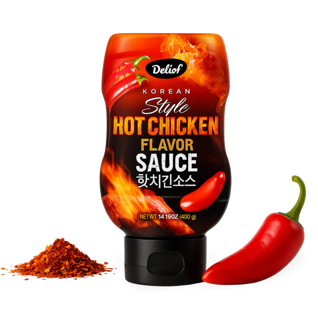 Kjøp DELIEF Korean Style Buldak Sauce Hot Chicken Flavor Sauce Tube Type, 400g på nett - Fodda.no Asiatiske nettbutikk