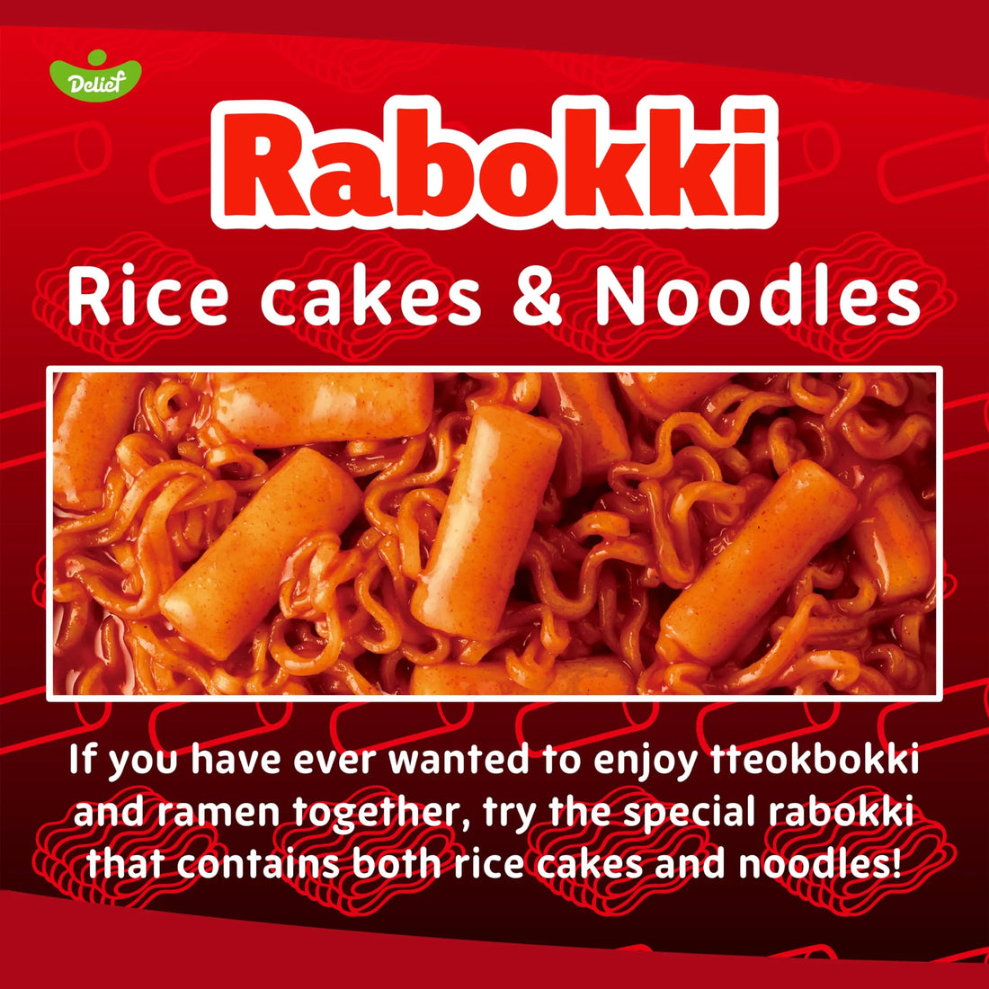 Kjøp Delief Rabokki Hot Chicken Spicy Flavour Cup, 165g på nett - Fodda.no Asiatiske nettbutikk