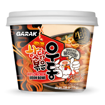 Kjøp GARAK Instant Hot Chicken Udon Bowl, 215g på nett - Fodda.no Asiatiske nettbutikk