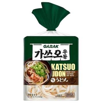 Kjøp GARAK Katsuo Soup Fresh Udon with Seasoning 3-porsjoner, 645g på nett - Fodda.no Asiatiske nettbutikk