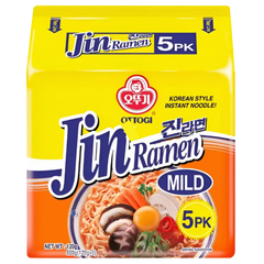 Kjøp Jin Ramen Mid Korean Instant Noodles, 600g (5x120g) på nett - Fodda.no Asiatiske nettbutikk