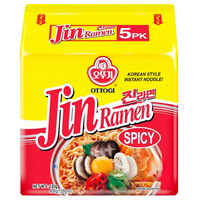 Kjøp Jin Ramen Spicy Korean Instant Noodles - Ottogi, 600g (5x120g) på nett - Fodda.no Asiatiske nettbutikk