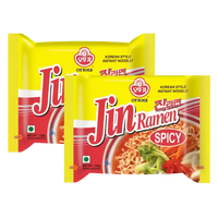 Kjøp Jin Ramen Spicy Korean Instant Noodles - Ottogi, 600g (5x120g) på nett - Fodda.no Asiatiske nettbutikk