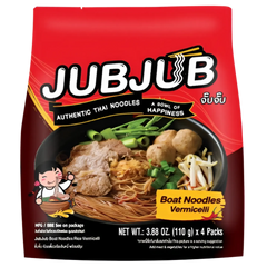 Kjøp JubJub Instant Rice Vermicelli with Spicy Soup, 4x110g på nett - Fodda.no Asiatiske nettbutikk