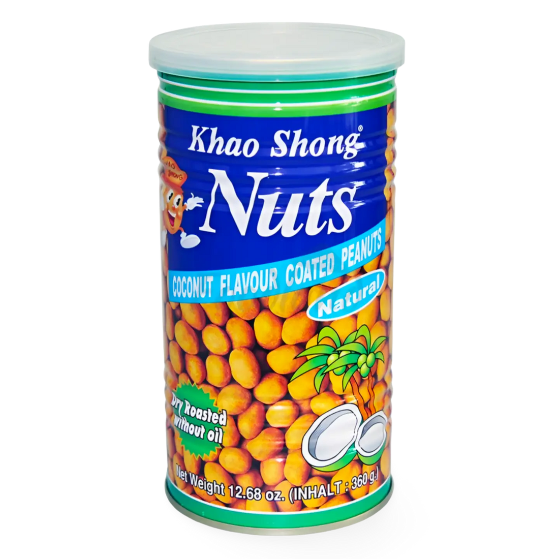 Kjøp Khao Shong Crisp Nuts Coconut Flavour Coated Peanuts, 360g på nett - Fodda.no Asiatiske nettbutikk