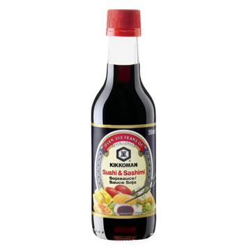 Kjøp Kikkoman Premium Soy Sauce for Sushi & Sashimi, 250ml på nett - Fodda.no Asiatiske nettbutikk