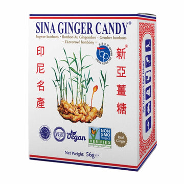 Kjøp Chewy Ginger Candy - Sina, 56g - Fodda.no Asiatisk Nettbutikk - Rask levering i hele Norge