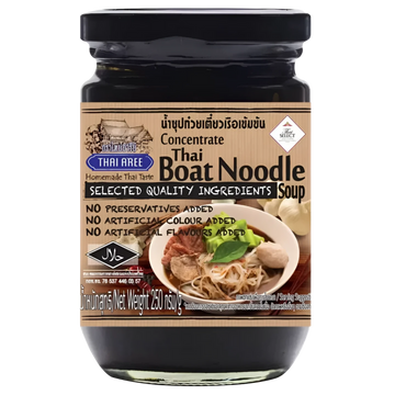 Kjøp Concentrate Thai Boat Noodle Soup Base - Thai Aree, 250g - Fodda.no Asiatisk Nettbutikk - Rask levering i hele Norge