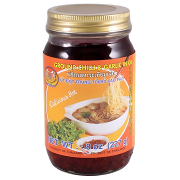 Kjøp Ground Chilli & Garlic In Oil - Double Seahorse, 227g - Fodda.no Asiatisk Nettbutikk - Rask levering i hele Norge
