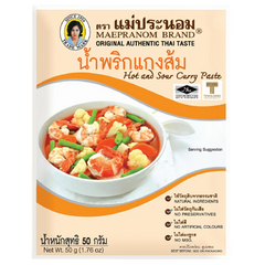 Kjøp Hot And Sour Curry Paste - Maepranom, 50g - Fodda.no Asiatisk Nettbutikk - Rask levering i hele Norge