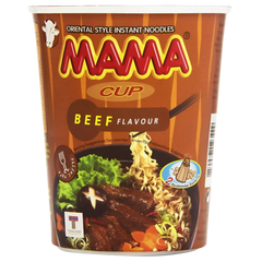 Kjøp Instant Cup Noodle Beef Flavour - MAMA, 70g - Fodda.no Asiatisk Nettbutikk - Rask levering i hele Norge