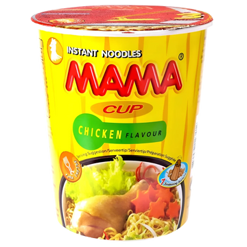 Kjøp Instant Cup Noodle Chicken Flavour - MAMA, 70g - Fodda.no Asiatisk Nettbutikk - Rask levering i hele Norge