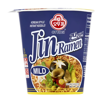 Kjøp Instant Cup Noodle Jin Ramen Mild - Ottogi, 65g - Fodda.no Asiatisk Nettbutikk - Rask levering i hele Norge