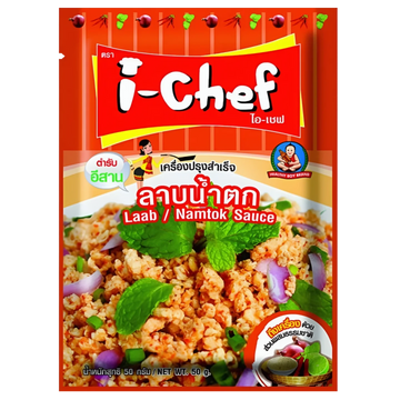 Kjøp Laab Namtok Sauce - I-chef, 50g - Fodda.no Asiatisk Nettbutikk - Rask levering i hele Norge