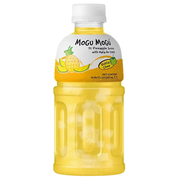 Kjøp Mogu Mogu Pineapple Flavour Drink with Nata De Coco, 320ml på nett - Fodda.no Asiatisk Nettbutikk - Rask levering i hele Norge