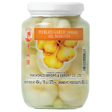 Kjøp Pickled Garlic (Whole) All Marines - Cock Brand, 375g - Fodda.no Asiatisk Nettbutikk - Rask levering i hele Norge