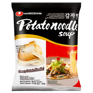 Kjøp Potato Soup Noodle - Nongshim, 100g - Fodda.no Asiatisk Nettbutikk - Rask levering i hele Norge