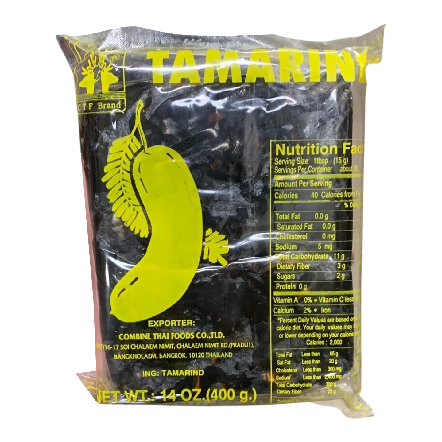 Kjøp Pure Tamarind without Seeds - C.T.F, 400g - Fodda.no Asiatisk Nettbutikk - Rask levering i hele Norge