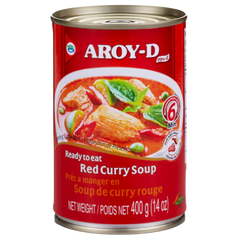 Kjøp Ready To Eat Red Curry Soup - Aroy-D, 400g - Fodda.no Asiatisk Nettbutikk - Rask levering i hele Norge