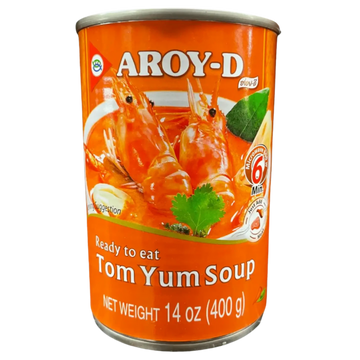 Kjøp Ready To Eat Tom Yum Soup - Aroy-D, 400g - Fodda.no Asiatisk Nettbutikk - Rask levering i hele Norge