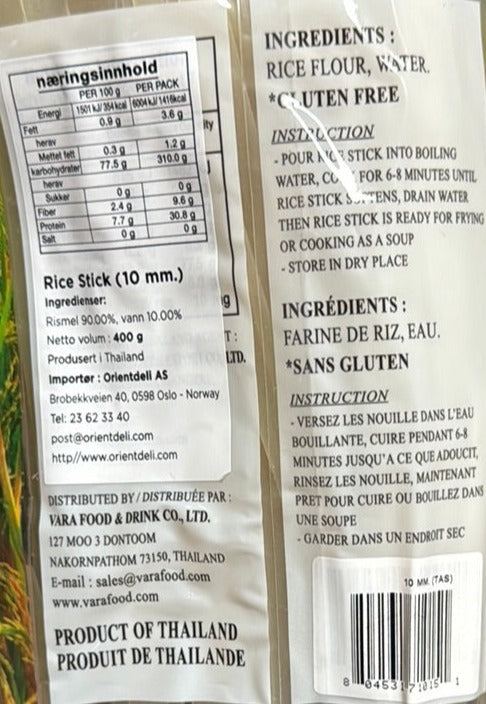 Kjøp Rice Stick 10mm XL - TAS, 400g - Fodda.no Asiatisk Nettbutikk - Rask levering i hele Norge