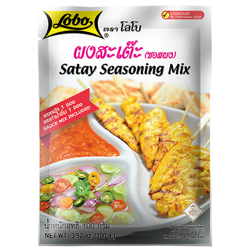 Kjøp Satay Seasoning Mix - Lobo, 100g - Fodda.no Asiatisk Nettbutikk - Rask levering i hele Norge