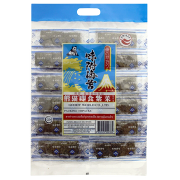 Kjøp Seasoned Seaweed 100pcs - Panda Brand, 33g - Fodda.no Asiatisk Nettbutikk - Rask levering i hele Norge