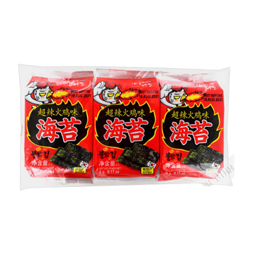 Kjøp Seasoned Seaweed (Spicy) - Maniddo, 3x5g - Fodda.no Asiatisk Nettbutikk - Rask levering i hele Norge