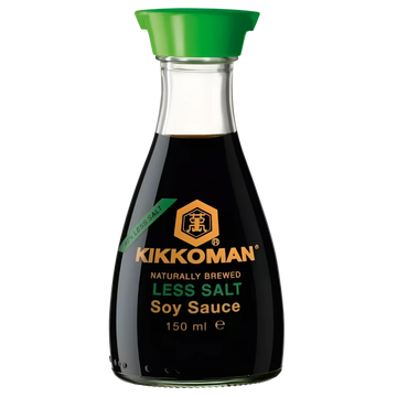 Kjøp Soy Sauce Less Salt - KIKKOMAN, 150ml - Fodda.no Asiatisk Nettbutikk - Rask levering i hele Norge