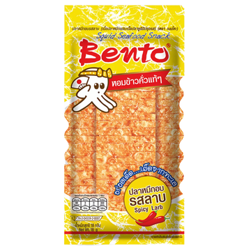 Kjøp Squid Seafood Snack Spicy Larb Flavor - Bento, 18g - Fodda.no Asiatisk Nettbutikk - Rask levering i hele Norge