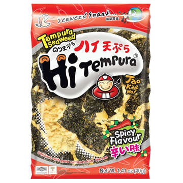 Kjøp Tempura Seaweed Spicy Flavor - Tao Kae Noi, 40g - Fodda.no Asiatisk Nettbutikk - Rask levering i hele Norge