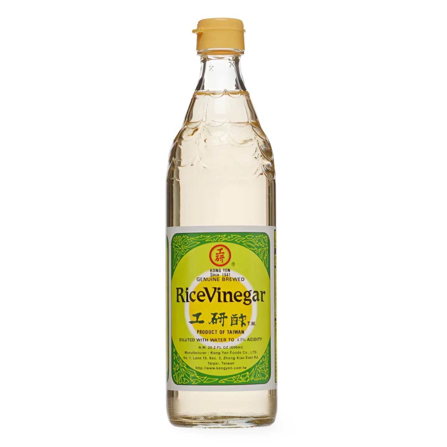Kjøp Kong Yen Rice Vinegar (4.5 Acidity), 600ml på nett - Fodda.no Asiatiske nettbutikk
