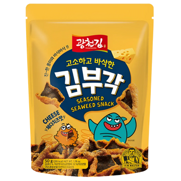 Kjøp Korean Seasoned Seaweed Chips Snack Cheese & Honey - Kwang Cheong Kim, 50g på nett - Fodda.no Asiatiske nettbutikk