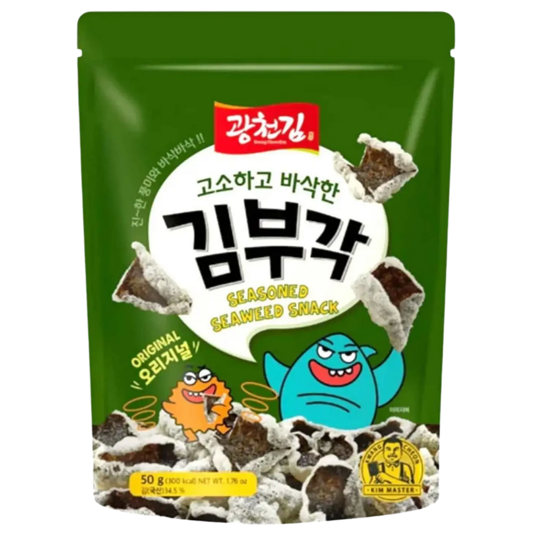 Kjøp Korean Seasoned Seaweed Chips Snack Original - Kwang Cheong Kim, 50g på nett - Fodda.no Asiatiske nettbutikk