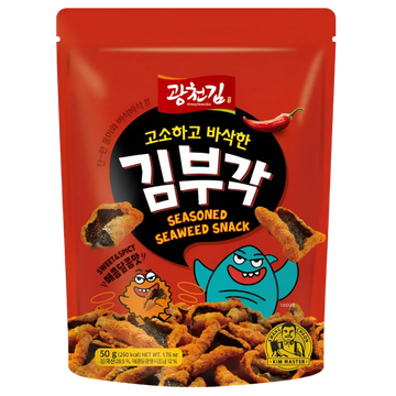 Kjøp Korean Seasoned Seaweed Chips Snack Sweet & Spicy - Kwang Cheong Kim, 50g på nett - Fodda.no Asiatiske nettbutikk