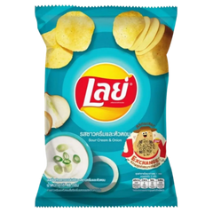 Kjøp Lay's Classic Potato Chips Sour Cream & Onion, 48g på nett - Fodda.no Asiatiske nettbutikk