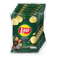 Kjøp Lay’s Flat Potato Chips Mieng Kam Krob Ros Flavor, 6x48g på nett - Fodda.no Asiatiske nettbutikk