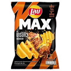 Kjøp Lay’s Max Ridget Potato Chips BBQ Prik Pon Fai Flavor, 44g på nett - Fodda.no Asiatiske nettbutikk