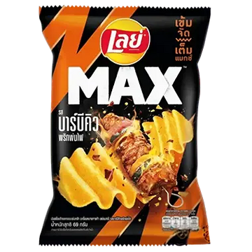 Kjøp Lay’s Max Ridget Potato Chips BBQ Prik Pon Fai Flavor, 44g på nett - Fodda.no Asiatiske nettbutikk