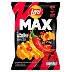 Kjøp Lay’s Max Ridget Potato Chips Ghost Pepper Extra Chili Flavor, 44g på nett - Fodda.no Asiatiske nettbutikk