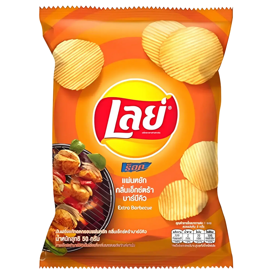 Kjøp Lay’s Rock Potato Chips Extra BBQ Flavor, 6x48g på nett - Fodda.no Asiatiske nettbutikk