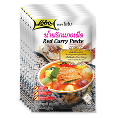 Kjøp Lobo Red Curry Paste, 6x50g på nett - Fodda.no Asiatiske nettbutikk