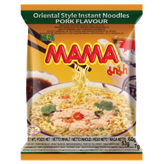 Kjøp MAMA Instant Noodles Pork Flavour 30-packs, 30x60g på nett - Fodda.no Asiatiske nettbutikk