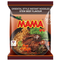 Kjøp MAMA Instant Noodles Stew Beef Flavour 30-packs, 30x60g på nett - Fodda.no Asiatiske nettbutikk
