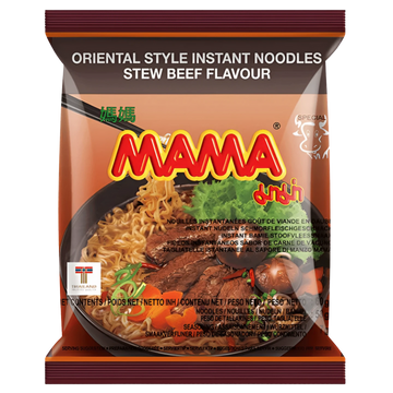 Kjøp Mama Instant Noodle Stew Beef flavour, 60g på nett - Fodda.no Asiatiske nettbutikk